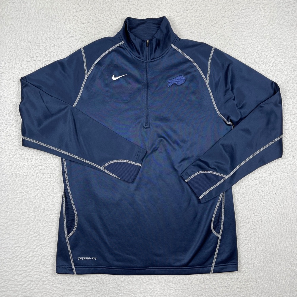 Buffalo Bills Pullover Mens XL Navy Blue Nike Therma Fit NFL Sporty Gorpcore